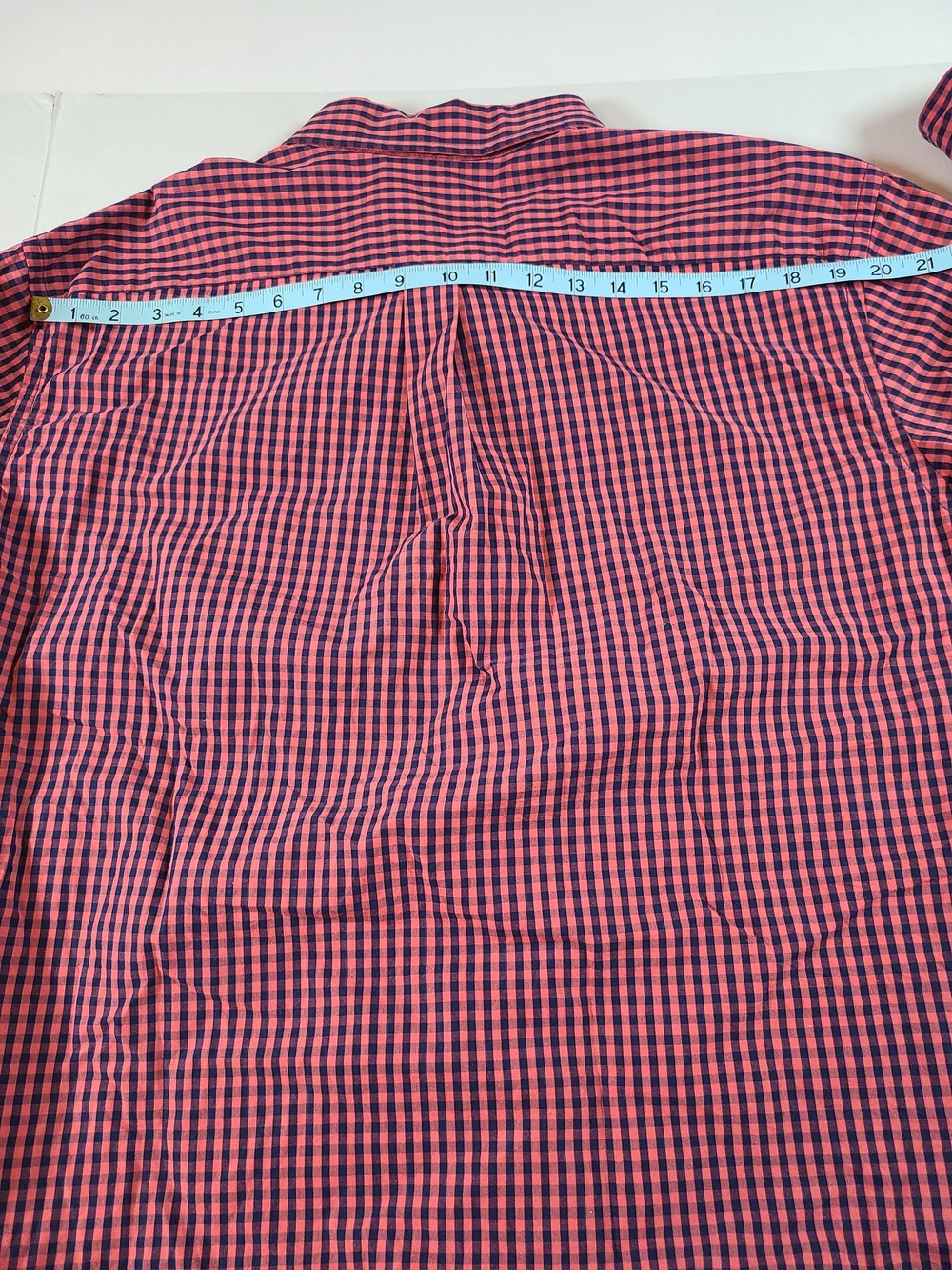Izod Men's Slim Fit Red Check Long-Sleeve Button-Down Shirt One Pocket Logo XXL - Picture 9 of 13
